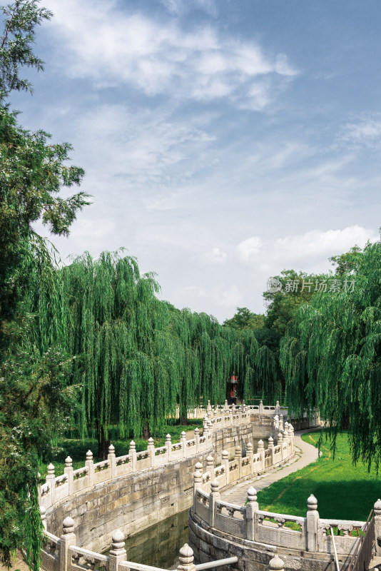 夏天中国北京故宫博物院的金水河