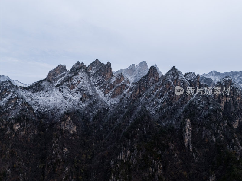 南阳老界岭冬季雪景风光