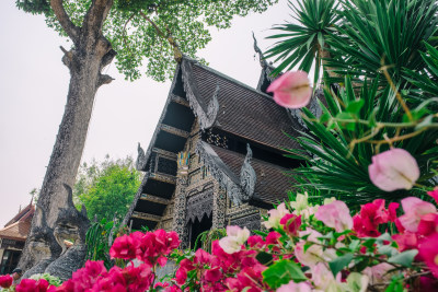 泰国清迈契迪龙寺内部景观