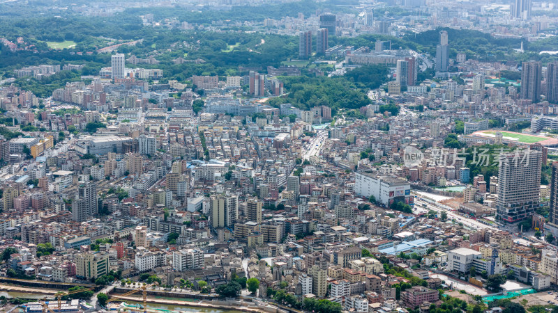 深圳龙华区城市风光航拍图