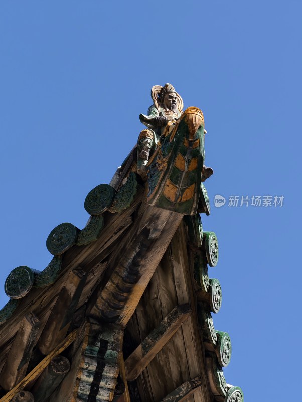 山西晋城青莲寺古建筑斗拱细节特写