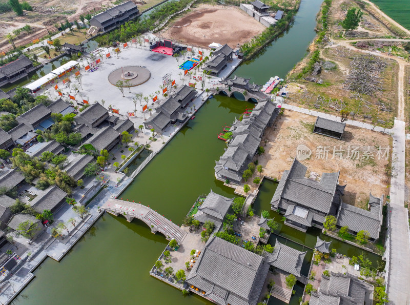 河南省开封市朱仙镇启封故园航拍