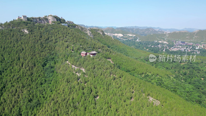 航拍山东潍坊青州云门山风景区5A景区