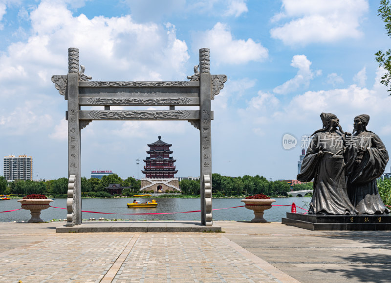 山东济宁古南池公园景点景观