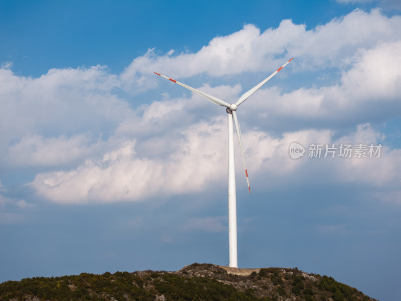 贵州高原山顶的风力发电