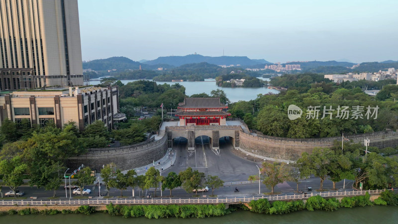 航拍惠州朝京门