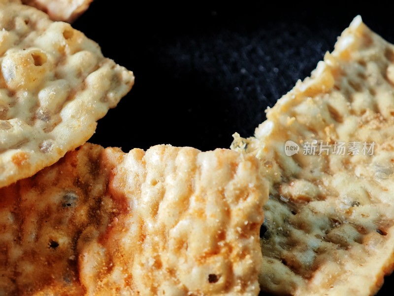 表面粗糙的饼干食物特写