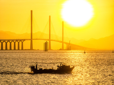 中国广东省珠海市黄茅海跨海通道