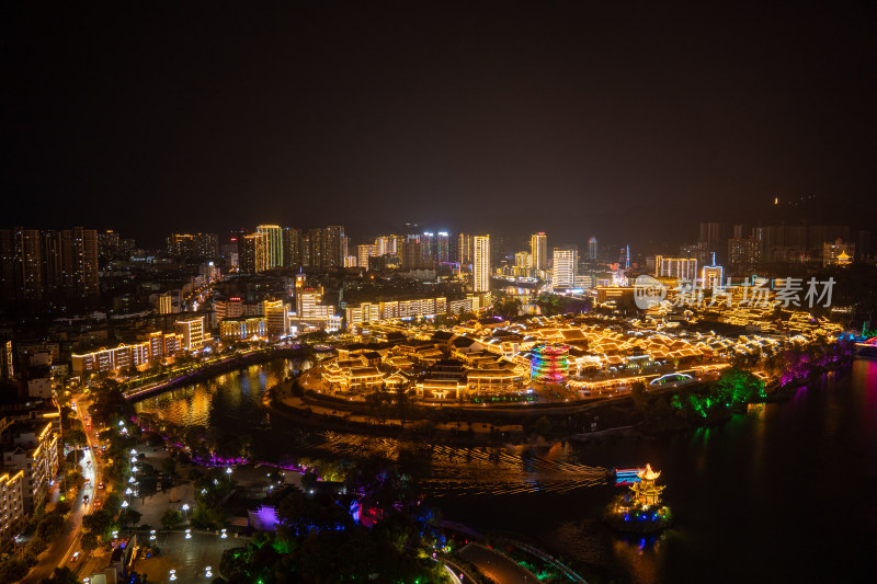 贵州铜仁古城中南门古城夜景