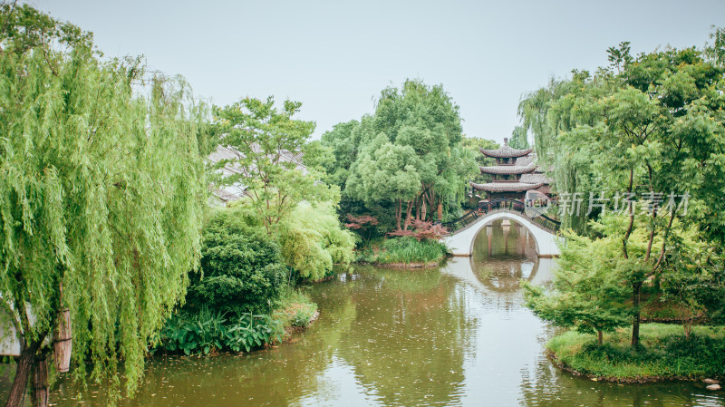 浙江杭州西溪湿地悦榕庄户外庭院景观