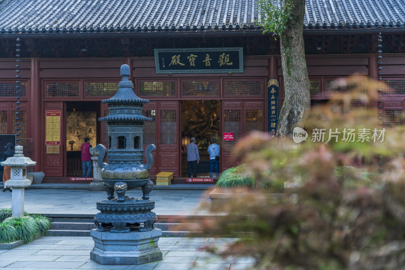 杭州飞来峰永福寺古建筑风光