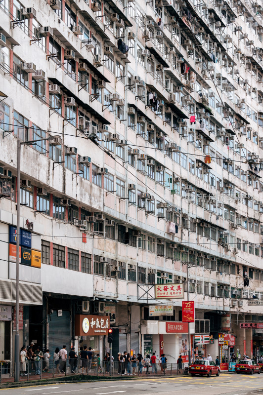 中国香港密集建筑怪兽大厦风光