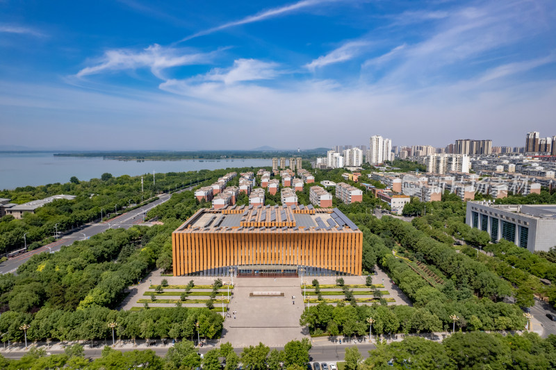 河南平顶山城市风光航拍图