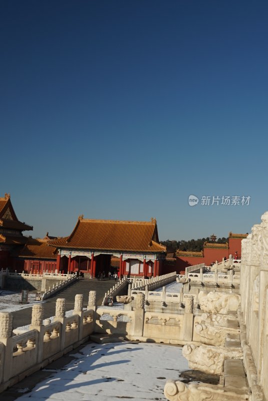 北京故宫雪景建筑景观