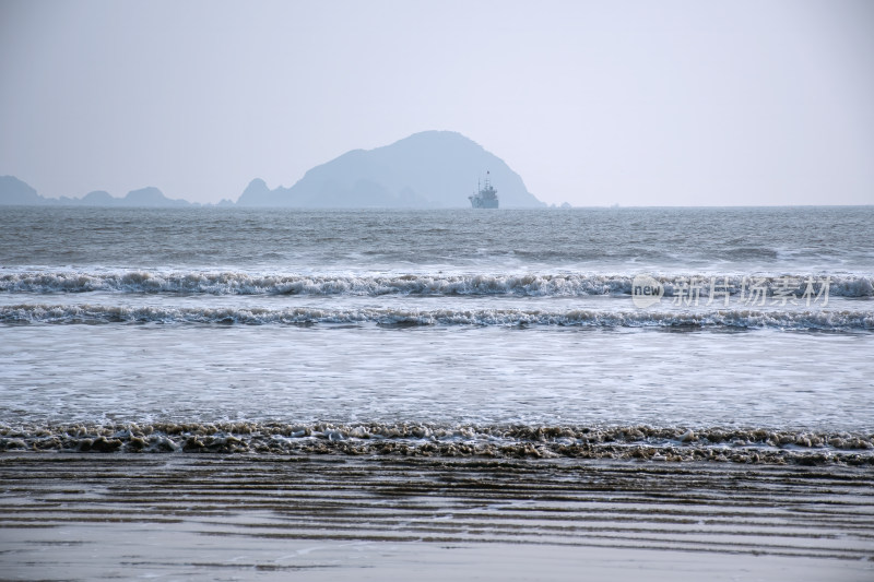 海洋海浪沙滩自然风景背景