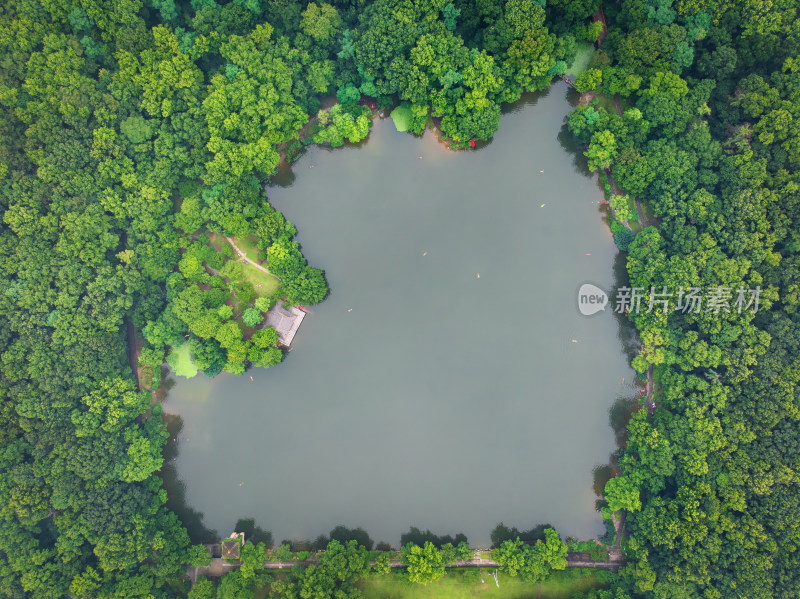 俯瞰南京明孝陵紫霞湖