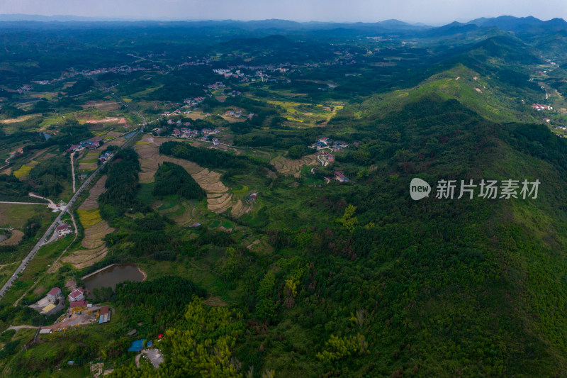 农业种植山川丘陵乡村航拍摄影图