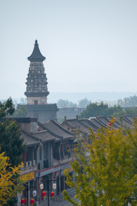 河北石家庄市正定古城广惠寺华塔建筑