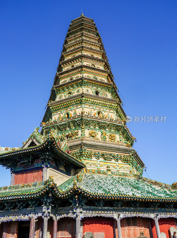 山西省临汾市洪洞县4A景区广胜寺飞虹塔