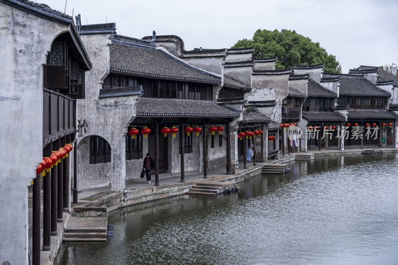 浙江湖州南浔古镇水乡百间楼风景