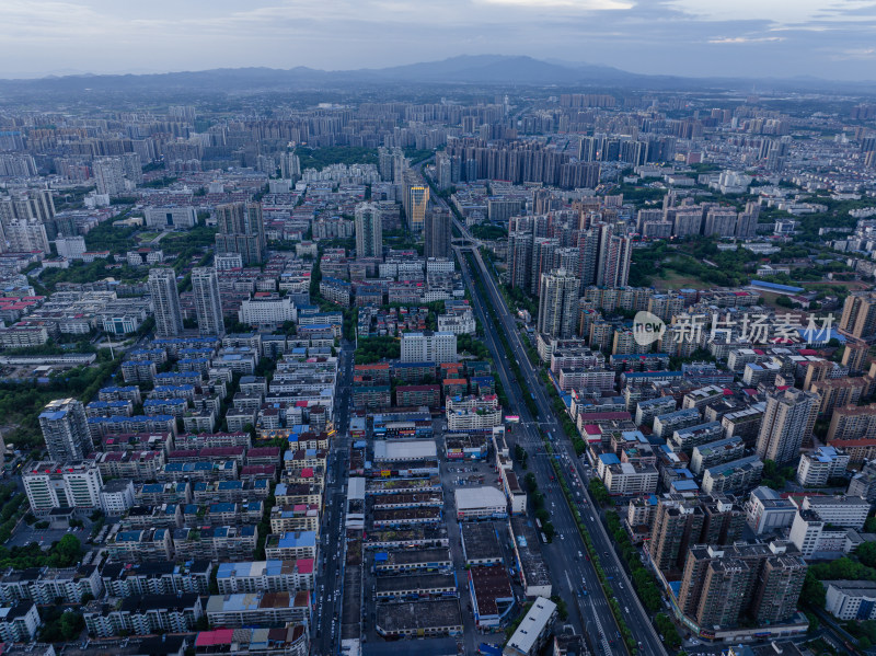 日落蓝调时刻 湖南衡阳开发区 城市风光