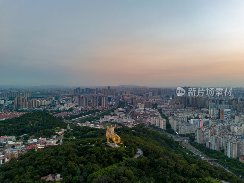 福建泉州日落晚霞航拍图