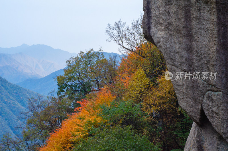 河南省洛阳白云山九龙潭秋天风景