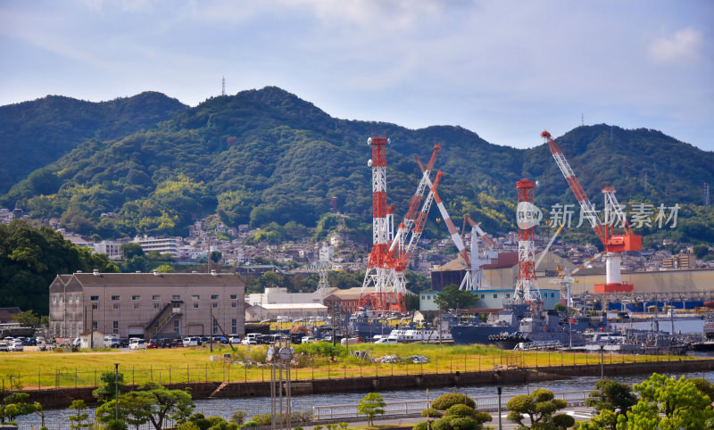 日本广岛吴市海港码头