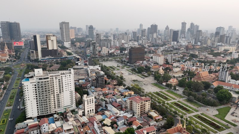 柬埔寨金边城市中心广场