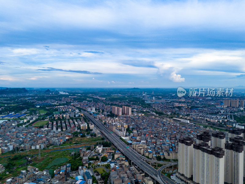 贵港城市建筑航拍图