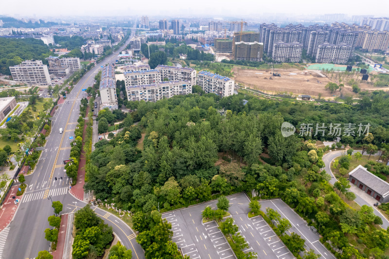 湖北襄阳岘首山文化旅游景区航拍图