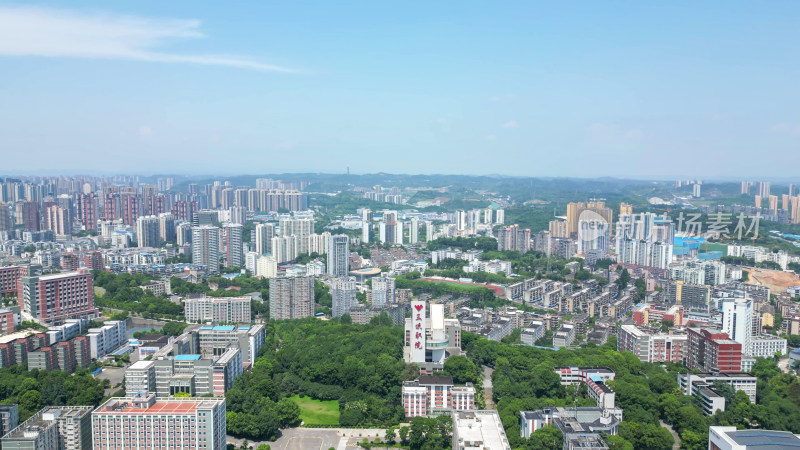 航拍湖北宜昌三峡职院